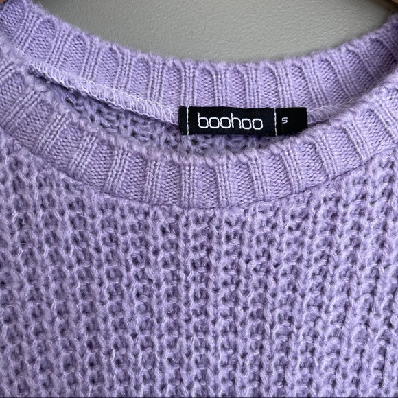 Boohoo Maria Purple Knit Jumper Sweater Dress Sm - Picture 4 of 14